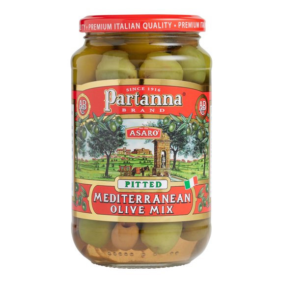 Partanna Pitted Mediterranean Olive Mix 9 oz. Pack of 3