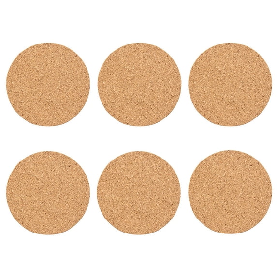 Partheme 10 Pcs Cork Coaster for Drink, Absorbent Heat Resistant Reusable Tea or Coffee Coaster, Blank Coasters for Crafts,Warm Gifts Cork Coasters for Relatives and Friends, 6PCS