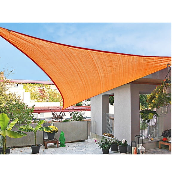 Partheme 13x13x13 in Patio Paradise Waterproof Sun Shade Sail Triangle , UV Block Sunshade Canopy Outdoor Patio Covers Shade Cloth Tarp for Backyard Deck Garden Awning , C