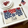 thumbnail image 1 of Partheme 16.5x12.6 Inch Independence Day Placemat, Patriotic Themed Dining Table Mat for Kitchen Accessories, Non Slip Washable for Holiday Party, B, 1 of 6