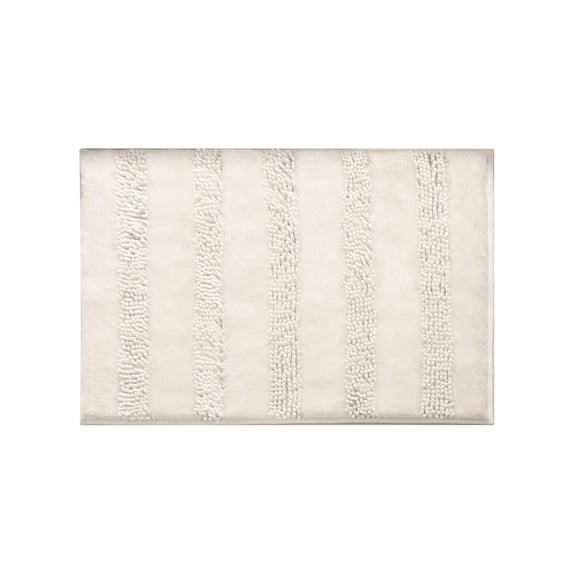 Partheme 16x24 in Small Bathroom Rugs, Extra Soft Absorbent Chenille Bath Rugs, Quick Dry, Machine Washable Bath Mats for Bathroom Floor, Tub and Shower, Home Decor Accessories, White