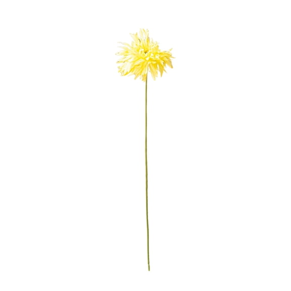 Partheme 18 Inch Realistic Artificial Transvaal Gerbera, One Stemmed Fake Flower for Home Decor, Wedding Bouquet and Table Centerpiece, White Red Orange Yellow Available, Yellow