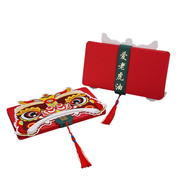 Partheme 1PCS Red Envelope Chinese Red Pocket Lucky Money Hong Bao Card Envelope for Wedding Birthday Festival Gifts,Cash Envelope with Tassel Pendant, E