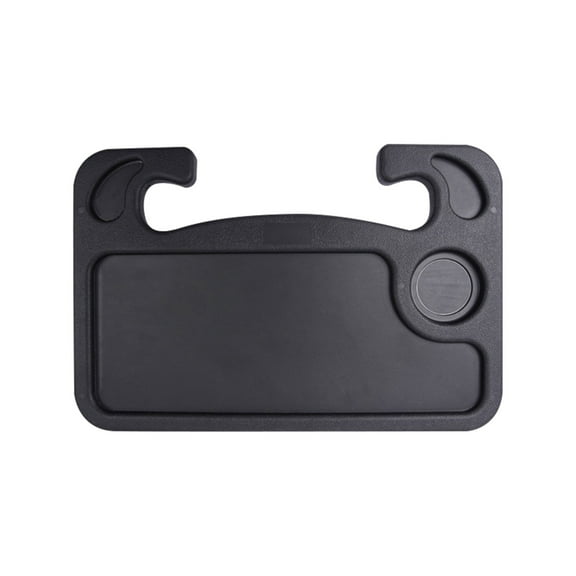 Partheme 2-in-1 Car Steering Wheel Desk - Portable Auto Laptop Tray & Eating Table for Most Vehicles , Durable Multi-Functional Travel Workstation with Cup Holder for Commuters and Road Trips, Black
