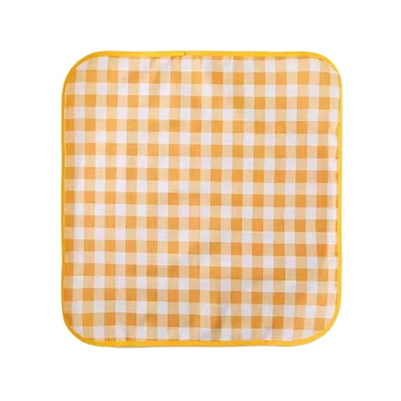 Partheme 20x20in Outdoor Folding Seat Pad Waterproof Moistureproof, Portable Camping Mat for Spring Picnic Music Festival, Lightweight Non Woven Cushion, Yellow