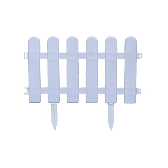Partheme 20x5 Inch Outdoor Garden Fence, Durable Plastic Landscaping Border Barrier, Easy to Install Versatile Edging for Yard Flower Beds Walkways Lawn Decor, D