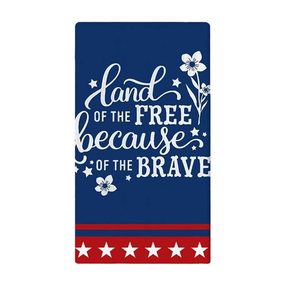 Partheme 24x16 Inch Patriotic Themed Kitchen Towel, Independence Day Cleaning Cloth, Cotton Absorbent Dishcloth, Festive Print Fade Resistant for Kitchen Wiping Drying, B