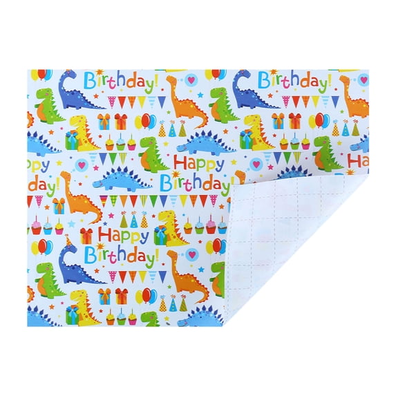Partheme 28 x 20 in Birthday Wrapping Paper Roll - Colorful Happy Birthday Gift Wrap for Kids & Adults, Fun Party Design, Durable Gift Wrapping Paper for Birthday Presents , F