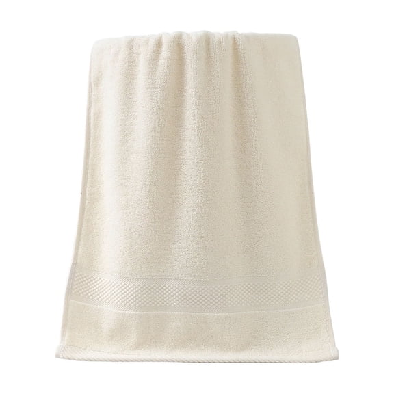 Partheme 29x13 Inch Turkish Style Extra Large Bath Towel, Cotton Soft Highly Absorbent, Lightweight Quick Dry for Bathroom Beach Shower Gym, Beige