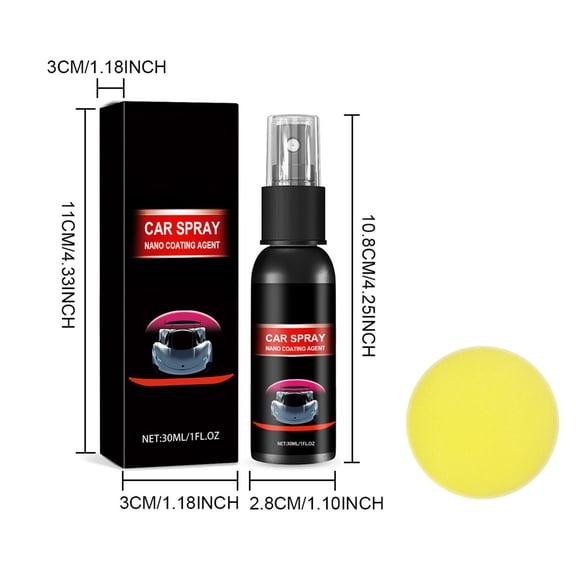 Partheme 30ML Ceramic Glass Coat Protectant - Hydrophobic Automotive Rain Repellant, Long-Lasting and Durable Ceramic Coating, Quick and Easy Application , A