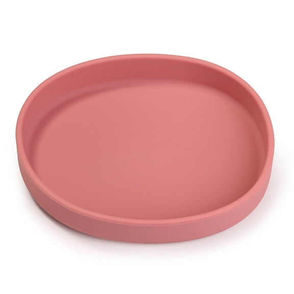Partheme 330ml Silicone Dinner Plates Reusable Food Grade. Microwave Dishwasher Safe for Baby Kids Toddler Home Camping. 7 Inch Shatterproof Fall Protection, Red