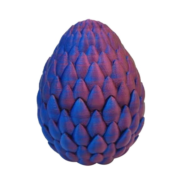 Partheme 3D Printed Dragon Egg Storage Box for Home Office Decor, Fantasy Collectible Display Container, Chinese Style Resin Art Box for Figurines, C