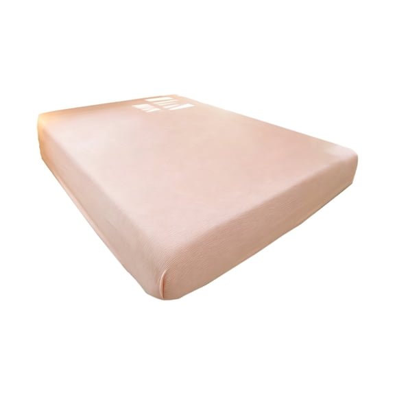 Partheme 47 X 79 in Cooling Fitted Sheet Queen Size for Spring Summer, Breathable Deep Pocket Silky Bottom Sheet for Hot Sleeper Night Sweats and Student Dorm Rooms, Pink