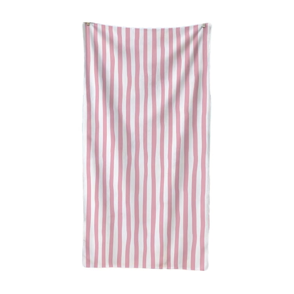 Partheme 59x30in Super Absorbent Microfiber Beach Towel with Double Sided Velour, Quick Dry Sand Free Lightweight Bath Towel for Swimming Travel Camping, Pink