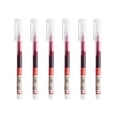 thumbnail image 1 of Partheme 6 Pieces Rolling Pens 0.5mm Japanese Fast Drying Fine Point Pens, Liquid Ink Glossy Writing Rollerball Pens for Office and Home Supplies, Red, 1 of 6