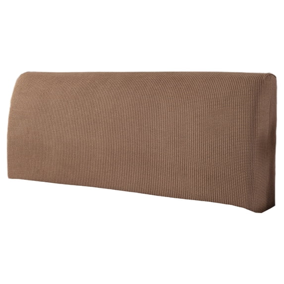 Partheme 71in Full Wrap Headboard Cover Stretchable Dustproof Headboard Protector, Soft Padded Bed Head Cover with Elastic Hem for 71in Bed, Brown