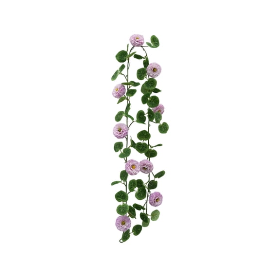 Partheme 71in Multi Layered Peony and Begonia Leaf Vines,a Silk Flower Garland Wall Hanging and Ceiling Concealment Decoration.A Mother’s Day Floral Gift and Party Backdrop Essential,Purple