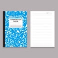 thumbnail image 1 of Partheme A5 Composition Notebook College Ruled: Marble Composition Book - Notebook Journal for College, University, Work, Office Supplies - 110 Pages - Blank Lined Notebook , Blue, 1 of 3