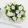 thumbnail image 1 of Partheme Artificial Daisy Flowers, Fake Daisies Bouquet UV Resistant Outdoor Faux Silk Wildflowers with Stems for Wedding Home Garden Party Decorations, White, 1 of 7