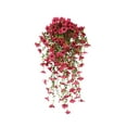 thumbnail image 1 of Partheme Artificial Flowers Hanging Baskets, Outdoor Hanging Basket Spring Summer Decoration, No Fade Realistic Fake Flowers Plants for Porch Patio Balcony Home Yard Decor, Hot Pink, 1 of 5