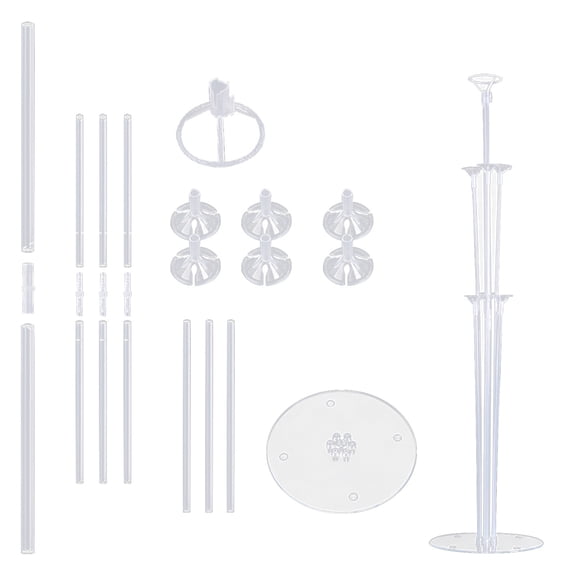 Partheme Balloon Sticks with Base,Balloon Stand Kits,Balloon Stands with Base for Table Center Floor Birthday Wedding Party Decorations , A