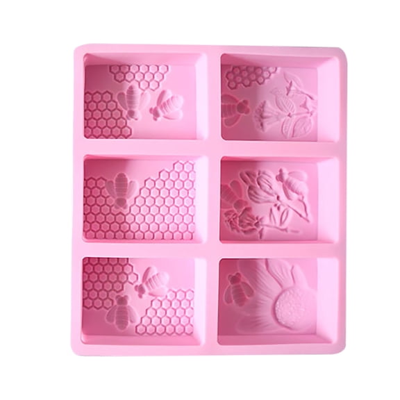 Partheme Bee Honeycomb Soap Molds, 3D Honeycomb Cake Molds, Beehive Dessert Pan Candy Baking Handmade Chocolate Molds, Biscuit Muffin Baking Molds, As Show