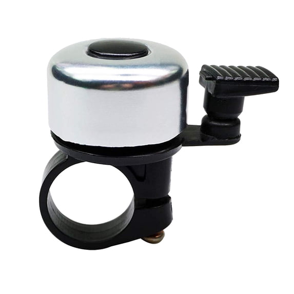 Partheme Bike Bell Aluminum Mini Bicycle Bells with Loud Crisp Clear Sound Bike Ring Bell Bike Accessories for Adults Children Road Mountain Bike , Silver