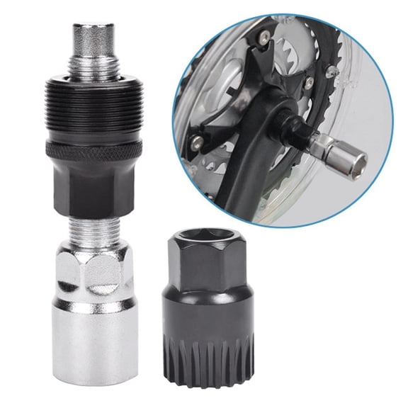 Partheme Bike Crank Extractor and Bottom Bracket Remover, Bicycle Removal Tool Puller Tool-Bike Crank Arm Remover Spanner Repair Tools Kit , As Show
