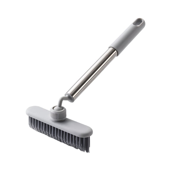 Partheme Bristle Crevice Brush - 360° Rotating Head with Ergonomic Grip | Multi-Surface Cleaner for Bathroom, Kitchen, Window Tracks , Gray