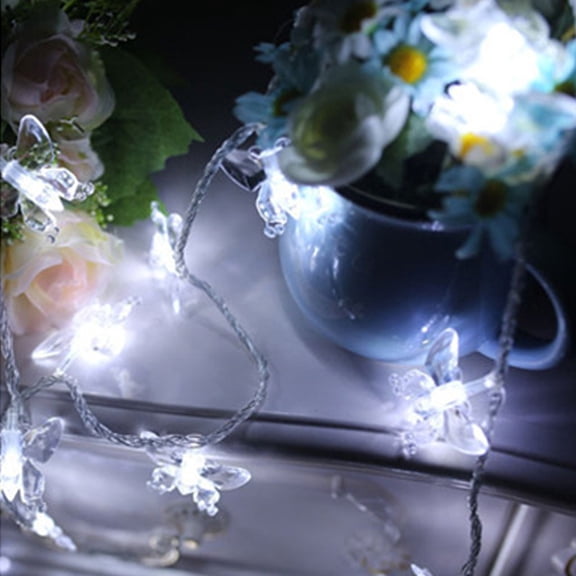 Partheme Butterfly Curtain Lights, LED Window Fairy Lights Firefly Twinkle String Lights for Room Bedroom Wall Ceiling Party Wedding Christmas, As Show