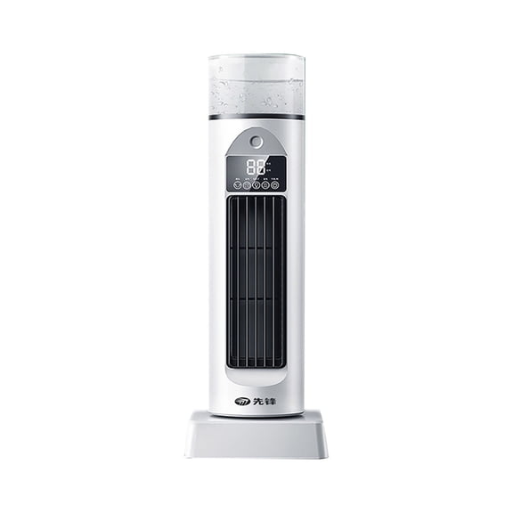 Partheme Desktop Tower Fan Spray Fan Household Conditioning Fan, Water Makeup Refrigeration Desktop USB Fan with Remote, 6 Speed 6 Hour Timer, White