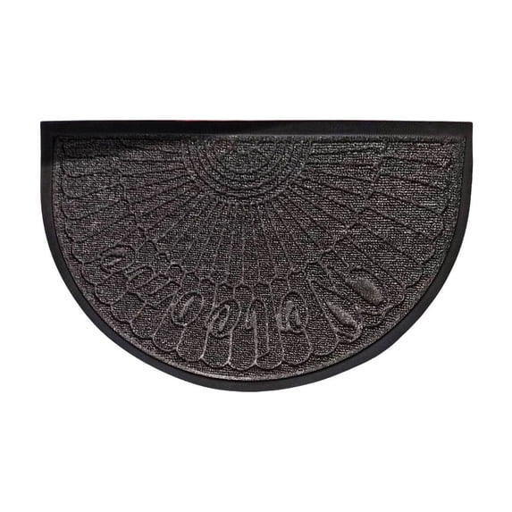 Partheme Door Mat Outdoor Indoor Entrance Doormat-Semicircular Durable Non Slip Front Door Mat for Outside Inside Entry Entryway Dirt Trapper for Muddy Paws and Shoes, C