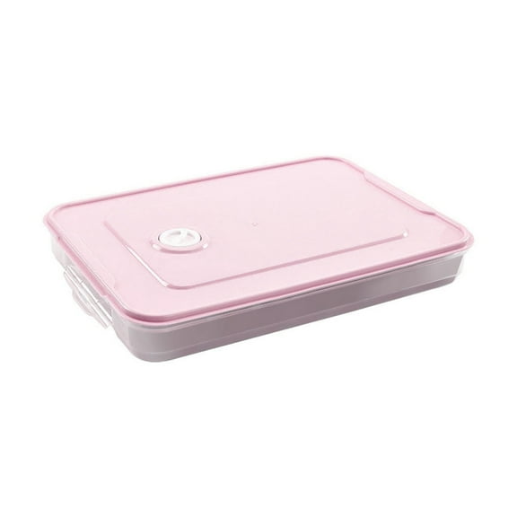 Partheme Dumpling Box, Refrigerator Food Storage Box Stackable Dumpling Storage Box Cookie Storage Containers Dumpling Storage Container , Pink