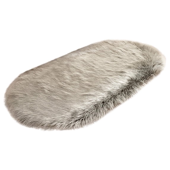 Partheme Faux Sheepskin Rug, Ultra Soft Fluffy Shag Area Rug,Faux Fur Rug for Bedroom Sofa Throw Cushion Room Decor, Gray