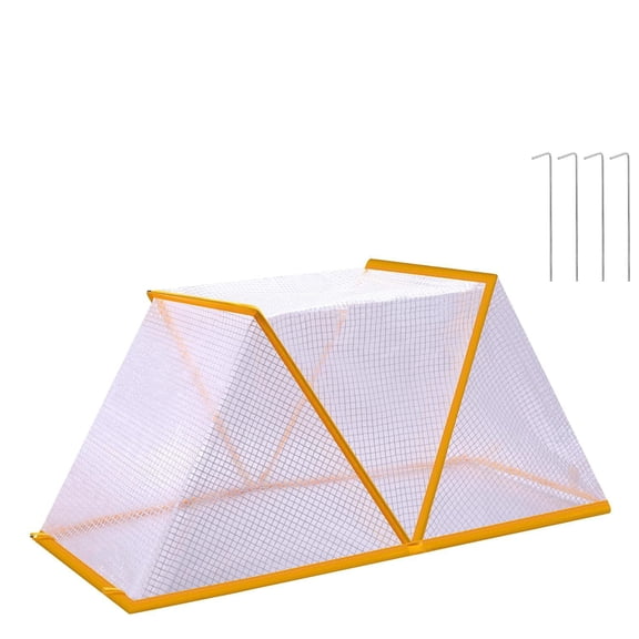 Partheme Garden Row Accelerator Plants Cover, Foldable Raised Garden Beds Vegetable Rows Plant Protector, Plant Net Cage Guard Greenhouse Cover for Protecting Vegetable Fruit from Animals , As Show