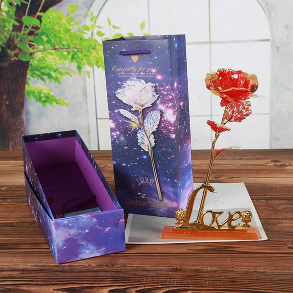 Partheme Gold Dipped Rose Gold Rose-Long Stem Golden Rose,Exquisite Romantic Gifts for Women Her Wife and Valentine's Birthday Anniversary Mother's Day , As Show