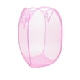 thumbnail image 1 of Partheme Handy Laundry Collapsible Mesh Pop Up Hamper with Wide Opening and Side Pocket - Breathable , Sturdy , Foldable , and Space-Saving Design for Clothes and Storage, Pink, 1 of 6