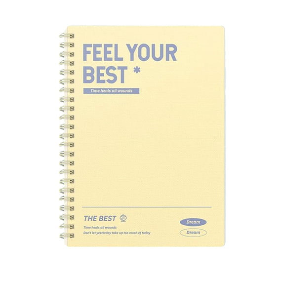 Partheme Hardcover Spiral Notebooks for Work, Lined Organizer Notebook Journal for women, B5 Notebooks for Classroom Note taking, 60/120 Pages, Yellow