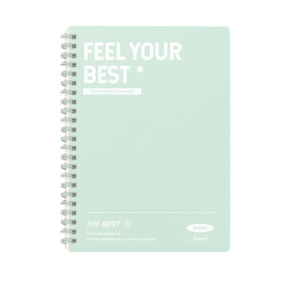Partheme Hardcover Spiral Notebooks for Work, Lined Organizer Notebook Journal for women, B5 Notebooks for Classroom Note taking, 60/120 Pages, Green