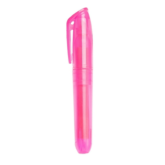 Partheme Highlighters, Chisel Tip Click Aesthetic Highlighter Marker Pens Pack Multi Colored Ink No Bleed Smear for Highlighting Journaling, Pink