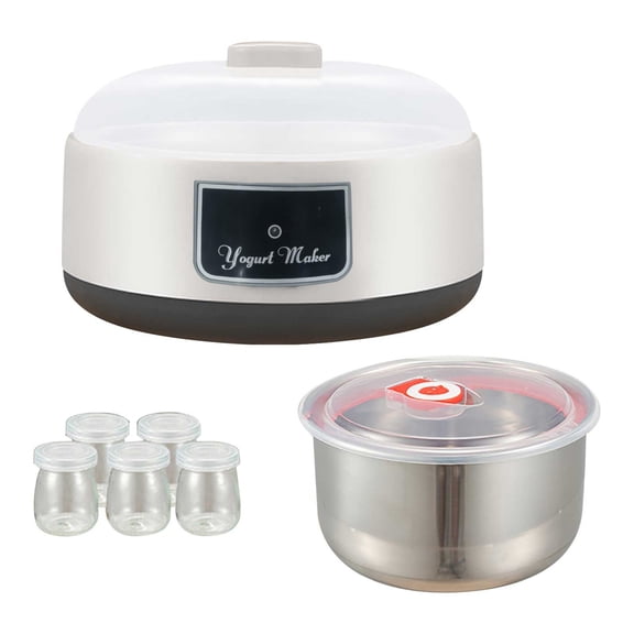 Partheme Home Automatic Yogurt Mini Cup Multi Functional Maker , Electric Natto Small Fermenter for Homemade Probiotic , Stainless Steel 15W, C