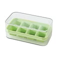 thumbnail image 1 of Partheme Ice Cube Tray with Lid and Bin - Ice Cube Trays for Freezer, Stackable Ice Bucket with Storage Container for Kitchen, RV, Cocktail, Coffee , Green, 1 of 6