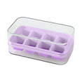 thumbnail image 1 of Partheme Ice Cube Tray with Lid and Bin - Ice Cube Trays for Freezer, Stackable Ice Bucket with Storage Container for Kitchen, RV, Cocktail, Coffee , Purple, 1 of 6