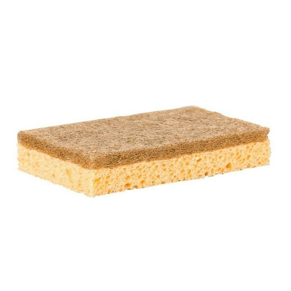 Partheme Kitchen Sponges for Cleaning, Scrub Sponges for Dishes with Non-Scratch Scourer Pad, Natural Fiber, for Nonstick Pans, Pots, Cups, 1PC