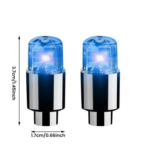 Partheme LED Tire Valve Stem Caps, Tire Valve Stem Caps Light Up, Flash Lantern Wheel Decoration Accessories, for Car Motorcycle SUV Truck Bike Bicycle, Red