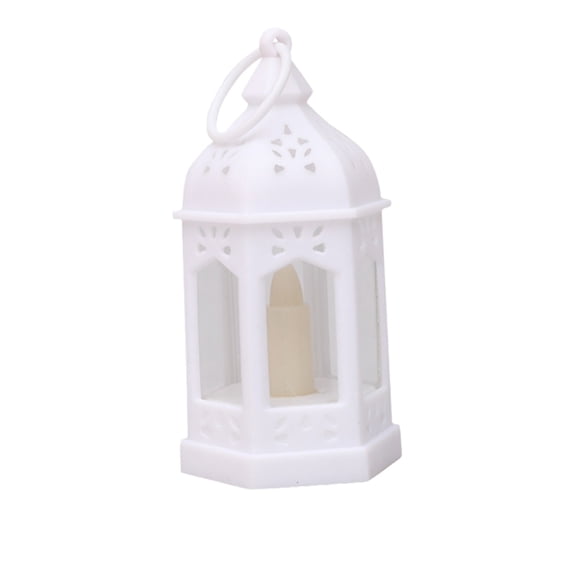 Partheme Mini Lanterns for Centerpiece, Medieval Gothic Fairy Party Decor, Decorative Candle Lanterns for Indoor, Small Vintage Lantern for Halloween Christmas Wedding Table Decor, White