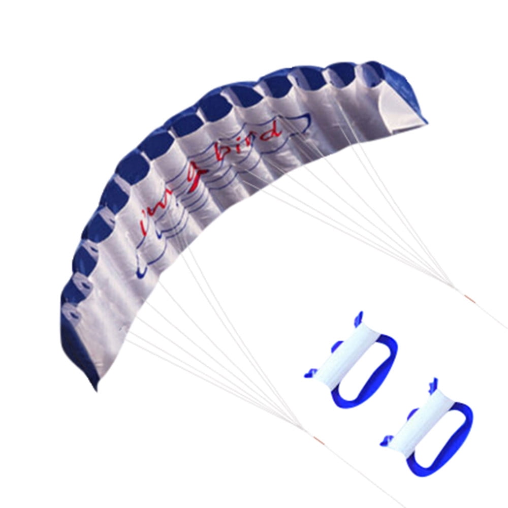 Partheme Novelty Toys 1 Counts 1. Power Kite Outdoor Toys Parafoil Parachute Line Surfing Bule