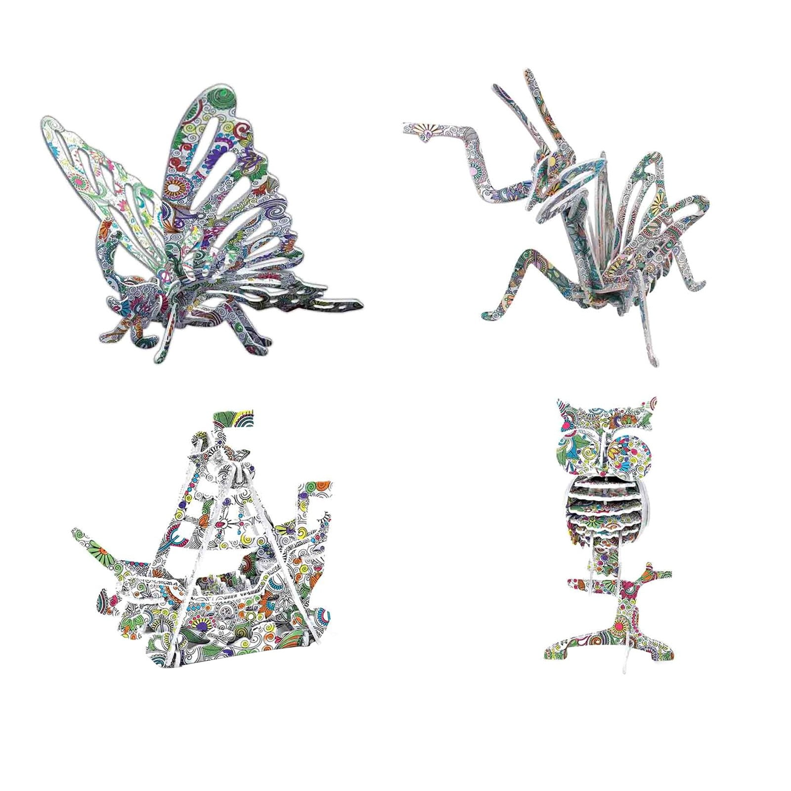 Partheme Novelty Toys 1 Counts Paint Puzzle Toys Diy Graffiti Coloring Educational Toys Model Ornament 10ml Multicolor