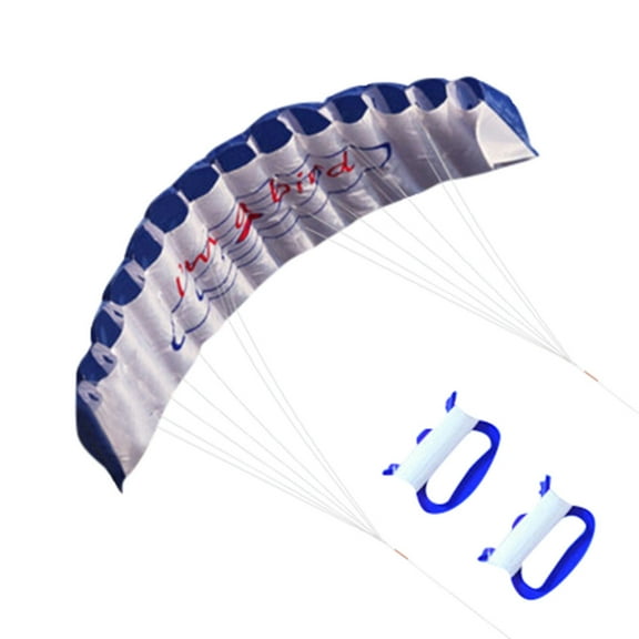 Partheme Novelty Toys 2 Counts 1. Power Kite Outdoor Toys Parafoil Parachute Line Surfing Bule