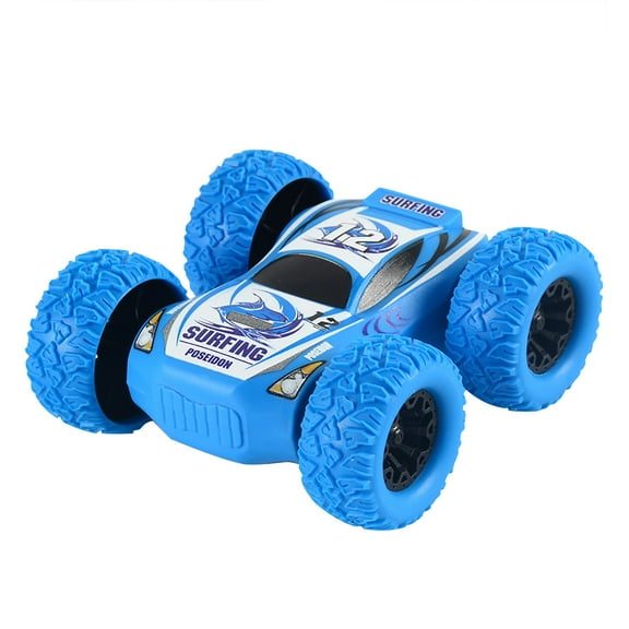 Partheme Novelty Toys 2 Counts Pull Back Cars Toys Truck Double-Sided Inertance Friction Powered Vehicles B D